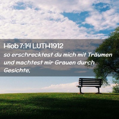 Picture 02 - Hiob 7:14 LUTH1912 - so erschrecktest du mich mit Träumen und - Bible Verse Picture