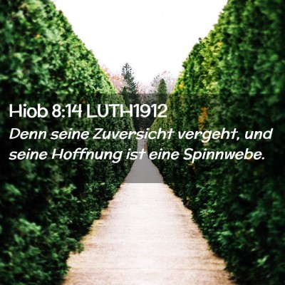 Picture 02 - Hiob 8:14 LUTH1912 - Denn seine Zuversicht vergeht, und seine Hoffnung - Bible Verse Picture