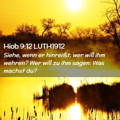 Picture 02 - Hiob 9:12 LUTH1912 - Siehe, wenn er hinreißt, wer will ihm wehren? - Bible Verse Picture