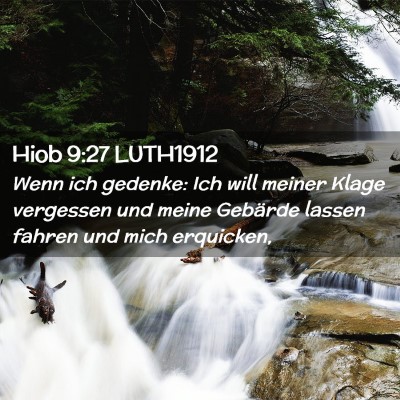 Picture 02 - Hiob 9:27 LUTH1912 - Wenn ich gedenke: Ich will meiner Klage vergessen - Bible Verse Picture