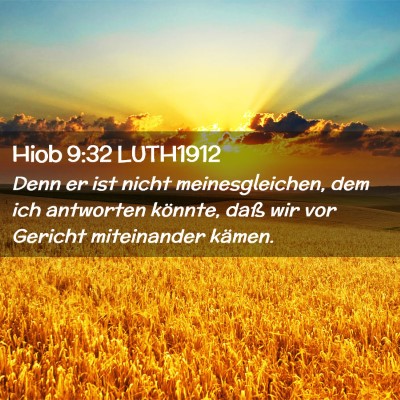 Picture 02 - Hiob 9:32 LUTH1912 - Denn er ist nicht meinesgleichen, dem ich - Bible Verse Picture