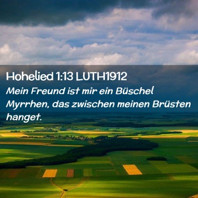 Picture 02 - Hohelied 1:13 LUTH1912 - Mein Freund ist mir ein Büschel Myrrhen, das - Bible Verse Picture