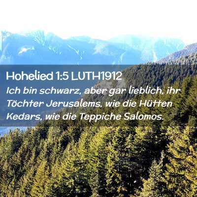 Picture 02 - Hohelied 1:5 LUTH1912 - Ich bin schwarz, aber gar lieblich, ihr Töchter - Bible Verse Picture