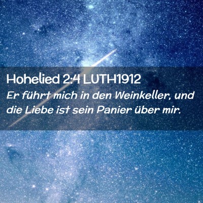 Picture 02 - Hohelied 2:4 LUTH1912 - Er führt mich in den Weinkeller, und die Liebe - Bible Verse Picture