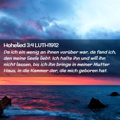 Picture 02 - Hohelied 3:4 LUTH1912 - Da ich ein wenig an ihnen vorüber war, da fand - Bible Verse Picture
