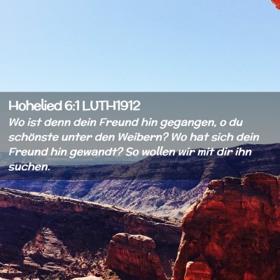Picture 02 - Hohelied 6:1 LUTH1912 - Wo ist denn dein Freund hin gegangen, o du - Bible Verse Picture