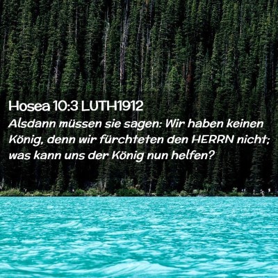 Picture 02 - Hosea 10:3 LUTH1912 - Alsdann müssen sie sagen: Wir haben keinen - Bible Verse Picture