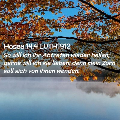 Picture 02 - Hosea 14:4 LUTH1912 - So will ich ihr Abtreten wieder heilen; gerne - Bible Verse Picture