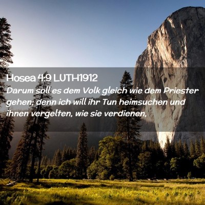 Picture 02 - Hosea 4:9 LUTH1912 - Darum soll es dem Volk gleich wie dem Priester - Bible Verse Picture