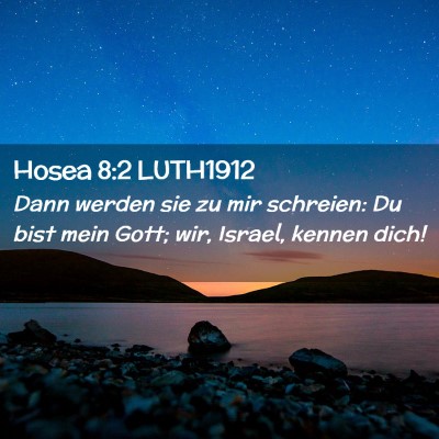 Picture 02 - Hosea 8:2 LUTH1912 - Dann werden sie zu mir schreien: Du bist mein - Bible Verse Picture