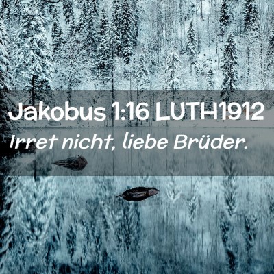 Picture 02 - Jakobus 1:16 LUTH1912 - Irret nicht, liebe - Bible Verse Picture