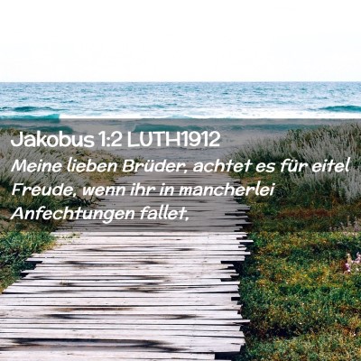 Picture 02 - Jakobus 1:2 LUTH1912 - Meine lieben Brüder, achtet es für eitel - Bible Verse Picture