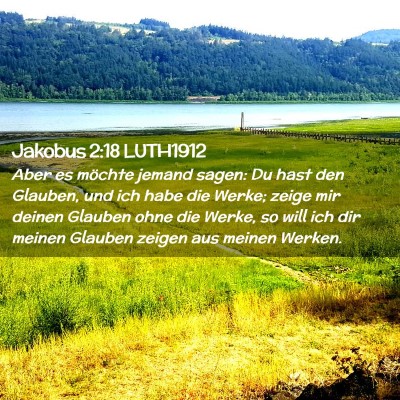 Picture 02 - Jakobus 2:18 LUTH1912 - Aber es möchte jemand sagen: Du hast den - Bible Verse Picture