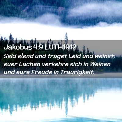 Picture 02 - Jakobus 4:9 LUTH1912 - Seid elend und traget Leid und weinet; euer - Bible Verse Picture