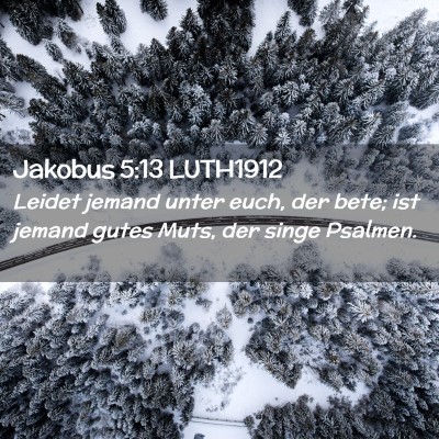 Picture 02 - Jakobus 5:13 LUTH1912 - Leidet jemand unter euch, der bete; ist jemand - Bible Verse Picture