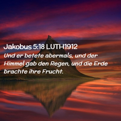 Picture 02 - Jakobus 5:18 LUTH1912 - Und er betete abermals, und der Himmel gab den - Bible Verse Picture