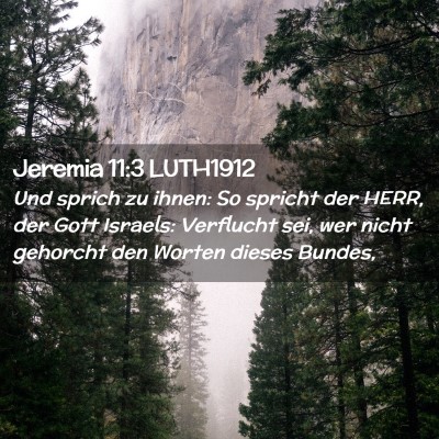 Picture 02 - Jeremia 11:3 LUTH1912 - Und sprich zu ihnen: So spricht der HERR, der - Bible Verse Picture
