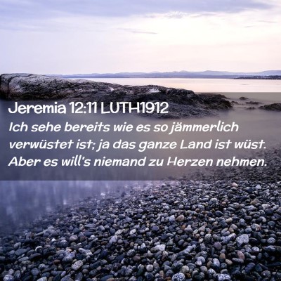 Picture 02 - Jeremia 12:11 LUTH1912 - Ich sehe bereits wie es so jämmerlich verwüstet - Bible Verse Picture