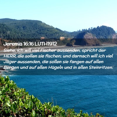 Picture 02 - Jeremia 16:16 LUTH1912 - Siehe, ich will viel Fischer aussenden, spricht - Bible Verse Picture
