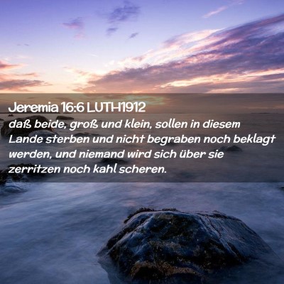 Picture 02 - Jeremia 16:6 LUTH1912 - daß beide, groß und klein, sollen in diesem - Bible Verse Picture