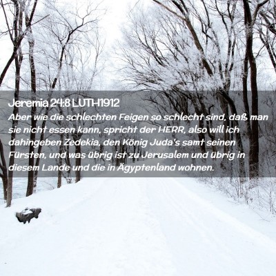 Picture 02 - Jeremia 24:8 LUTH1912 - Aber wie die schlechten Feigen so schlecht sind, - Bible Verse Picture