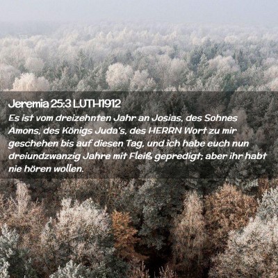 Picture 02 - Jeremia 25:3 LUTH1912 - Es ist vom dreizehnten Jahr an Josias, des Sohnes - Bible Verse Picture