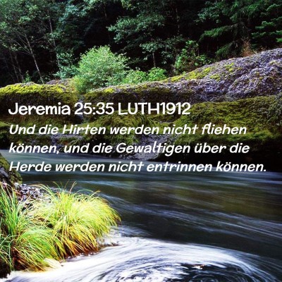 Picture 02 - Jeremia 25:35 LUTH1912 - Und die Hirten werden nicht fliehen können, und - Bible Verse Picture
