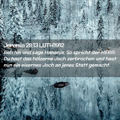 Picture 02 - Jeremia 28:13 LUTH1912 - Geh hin und sage Hananja: So spricht der HERR: Du - Bible Verse Picture