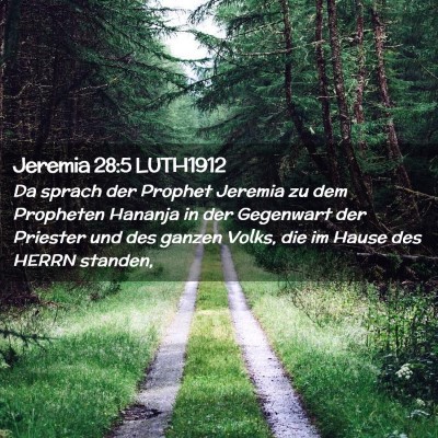 Picture 02 - Jeremia 28:5 LUTH1912 - Da sprach der Prophet Jeremia zu dem Propheten - Bible Verse Picture