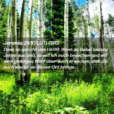 Picture 02 - Jeremia 29:10 LUTH1912 - Denn so spricht der HERR: Wenn zu Babel siebzig - Bible Verse Picture