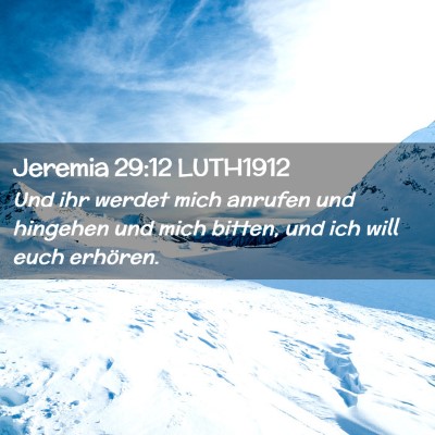 Picture 02 - Jeremia 29:12 LUTH1912 - Und ihr werdet mich anrufen und hingehen und mich - Bible Verse Picture