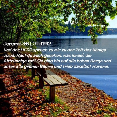 Picture 02 - Jeremia 3:6 LUTH1912 - Und der HERR sprach zu mir zu der Zeit des - Bible Verse Picture
