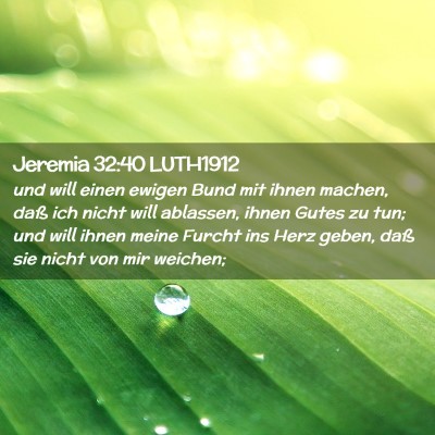 Picture 02 - Jeremia 32:40 LUTH1912 - und will einen ewigen Bund mit ihnen machen, daß - Bible Verse Picture