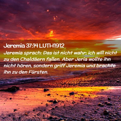 Picture 02 - Jeremia 37:14 LUTH1912 - Jeremia sprach: Das ist nicht wahr; ich will - Bible Verse Picture