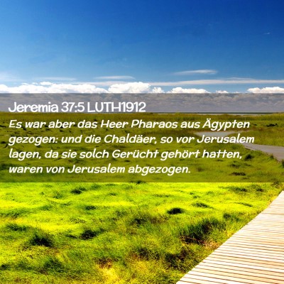 Picture 02 - Jeremia 37:5 LUTH1912 - Es war aber das Heer Pharaos aus Ägypten - Bible Verse Picture