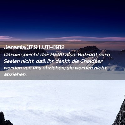 Picture 02 - Jeremia 37:9 LUTH1912 - Darum spricht der HERR also: Betrügt eure Seelen - Bible Verse Picture