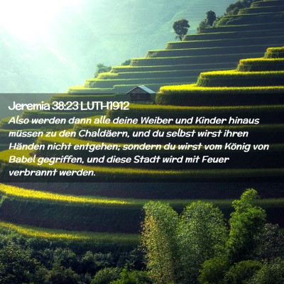 Picture 02 - Jeremia 38:23 LUTH1912 - Also werden dann alle deine Weiber und Kinder - Bible Verse Picture