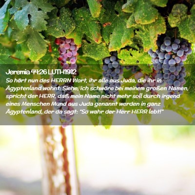 Picture 02 - Jeremia 44:26 LUTH1912 - So hört nun des HERRN Wort, ihr alle aus Juda, - Bible Verse Picture