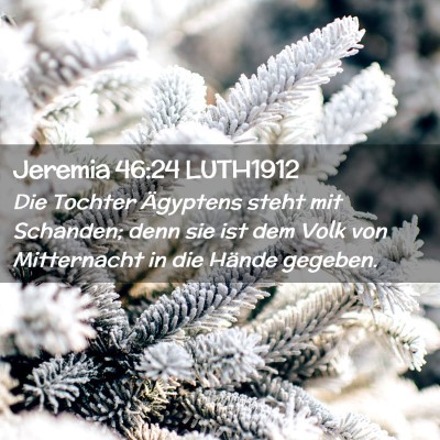 Picture 02 - Jeremia 46:24 LUTH1912 - Die Tochter Ägyptens steht mit Schanden; denn - Bible Verse Picture