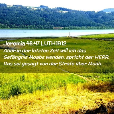 Picture 02 - Jeremia 48:47 LUTH1912 - Aber in der letzten Zeit will ich das Gefängnis - Bible Verse Picture