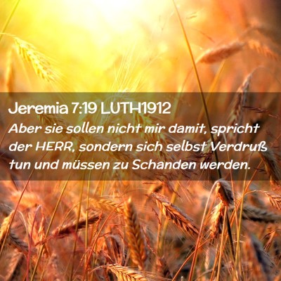 Picture 02 - Jeremia 7:19 LUTH1912 - Aber sie sollen nicht mir damit, spricht der - Bible Verse Picture