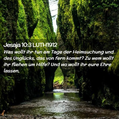 Picture 02 - Jesaja 10:3 LUTH1912 - Was wollt ihr tun am Tage der Heimsuchung und des - Bible Verse Picture