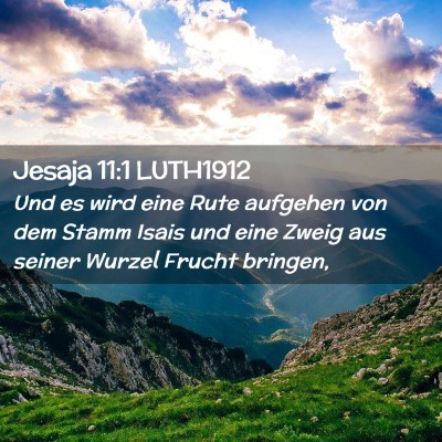 Picture 02 - Jesaja 11:1 LUTH1912 - Und es wird eine Rute aufgehen von dem Stamm - Bible Verse Picture