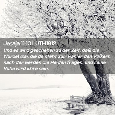Picture 02 - Jesaja 11:10 LUTH1912 - Und es wird geschehen zu der Zeit, daß die - Bible Verse Picture