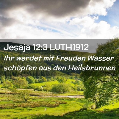 Picture 02 - Jesaja 12:3 LUTH1912 - Ihr werdet mit Freuden Wasser schöpfen aus den - Bible Verse Picture