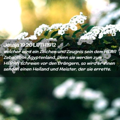 Picture 02 - Jesaja 19:20 LUTH1912 - welcher wird ein Zeichen und Zeugnis sein dem - Bible Verse Picture