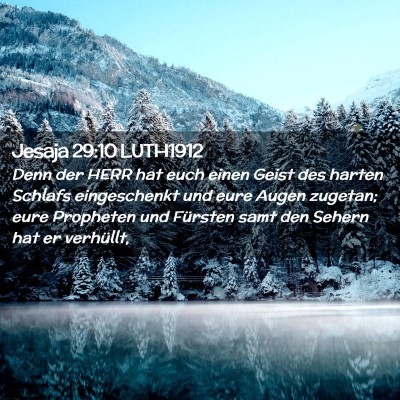 Picture 02 - Jesaja 29:10 LUTH1912 - Denn der HERR hat euch einen Geist des harten - Bible Verse Picture