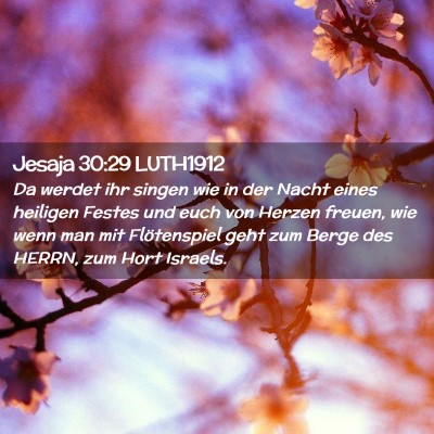 Picture 02 - Jesaja 30:29 LUTH1912 - Da werdet ihr singen wie in der Nacht eines - Bible Verse Picture