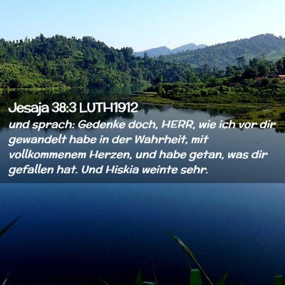 Picture 02 - Jesaja 38:3 LUTH1912 - und sprach: Gedenke doch, HERR, wie ich vor dir - Bible Verse Picture
