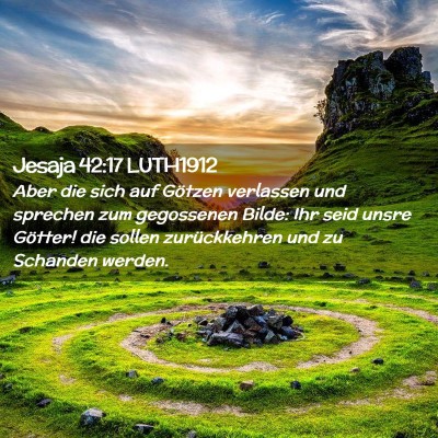 Picture 02 - Jesaja 42:17 LUTH1912 - Aber die sich auf Götzen verlassen und sprechen - Bible Verse Picture